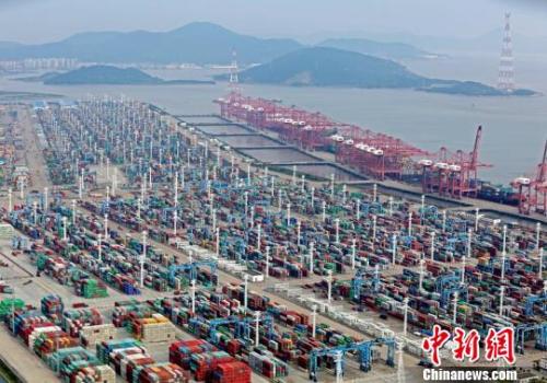 浙江寧波舟山港?！≌掠聺?攝