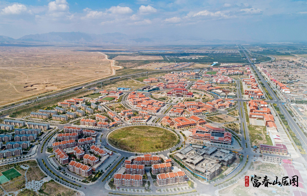 這是2019年9月3日拍攝的寧夏回族自治區(qū)銀川市永寧縣閩寧鎮(zhèn)新區(qū)新貌。